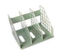 perfk Porte-Revues Debout avec 3 Compartiments, Porte Revue Bureau Classeur à Dossiers, Trieur de Documents, Porte Revues pour Livres et Documents, pour Maison, Bureau, Document en Papier, Vert