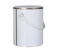 perfk Pot de peinture vide en métal, seau à peinture en fer avec poignée, récipient de rangement réutilisable, portable et antirouille avec couvercle pour, 4l