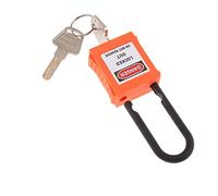 perfk Serrure de Sécurité Verrouillage du Disjoncteur Cadenas de Consignation de Sécurité - 38 mm, 10 Couleurs au Choix - orange