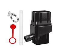 perfk Système de Collecte d'eau de Pluie Collecteur d'eau de Pluie déviant l'inverseur de Pluie avec Tuyau inverseur de Baril de Pluie pour pelouse, Noir