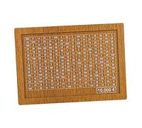 perfk Tirelire en Bois Compteur Tirelire Organisateur Plateau à pièces vitrine Papier Porte-Monnaie boîtes Tirelire pour la Maison Adultes Enfants Cadeaux, 10000 Euros