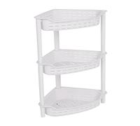 perfk Triangle Salle de Bain Support de Rangement 3 Couches étagère Organisateur étagère Support ustensiles Support Support Gain pour Placard, Petit Blanc