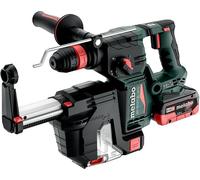 Perforateur burineur KH 18 LTX avec extracteur de poussière BL 24 Q Set ISA - METABO - avec 2 batteries18v 5.5A.h - chargeur - coffret - 601714930