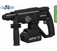 Ribimex Perforateur-burineur sans fil SDS PRBAT20 Batterie 20 V 4 ampères Chargeur rapide
