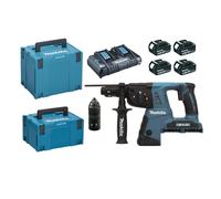 Makita Perforateur-Burineur SDS+ DHR264PT4J 36V (2x18V) 2,5J - 4x5Ah + chargeur rapide + 2 MAKPAC