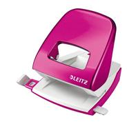 Perforateur de bureau 2 trous Leitz Wow capacité 30 feuilles métal - rose