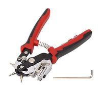 Perforateur de cuir à 6 trous, perforateur multifonction pour ceintures, pince à perforer manuelle à lame en V avec réglage rotatif à 360 degrés, adaptée au cuir, au fer fin et au