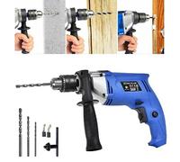 Perforateur professionnel 850 W - 2 en 1 - Perceuse à percussion 3000 tr/min - Vitesse variable - Poignée rotative à 360 ° - Perceuse électrique avec accessoires