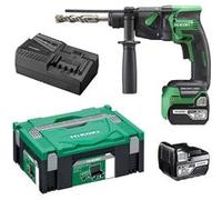 Perforateur SDS+ 18mm Brushless 18V 1,3J - HIKOKI- avec 2 batteries 5Ah - chargeur - HitCase II - DH18DPBWPZ G