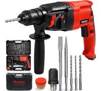 Perforateur SDS+, 2,4 J, 900 W, pour béton, métal et bois, mallette + accessoires, VERTEX
