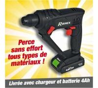 Perforateur SDS 20V - Avec Batterie 2A et Chargeur - Puissant et Pratique - D-Work