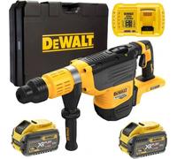 Perforateur SDS-Max XR Flexvolt 54V 19,4J, 52 mm - DEWALT - avec 2 batteries 54V 3Ah - coffret - DCH775X2-QW