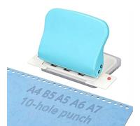 Perforatrice 10 Trous, Petite Relieuse Perforateur A4/B5/A5/A6/A7, Machine A Relier en Spirale Main, perforatrice portable en métal, Perforatrices à Trou Rond, pour Planificateur, Agendas Classeurs