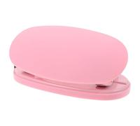 Perforatrice à Deux Trous Manuelle pour Bureau et École, Rose | Outil à Forte Pénétration, Usage sur Papier Cartonné et Cartes Fines, Silicone et Métal