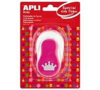 Apli 13300 - Perforatrice fantaisie pour papier et mousse Eva - Poinçon : couronne - 25,4mm rose