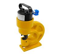 Perforatrice hydraulique 31T CH-60 95mm 4 matrices cuivre/fer jaune | Acier traité, 31T, gorge95mm, matrices 10.5/13.8/17.5/20.5mm, cuivre/fer/aluminium, base renforcée, clé hexagonale, jaune