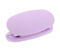 Perforatrice Manuelle pour Feuilles Mobiles Pourpre 6cm à Deux Trous | Écartement Réglable, Repère de Mesure Intégré, Métal et Silicone, Usage École et Bureau