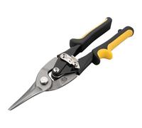 Performance Tool W2043 Cisaille à tôle aéronautique à coupe centrale de 25,4 cm pour couper des tôles métalliques, acier au chrome vanadium avec lame forgée, cisaille d'aviation droite pour loquet de