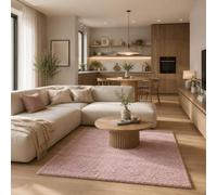Pergamon Aloha - Tapis Shaggy à Poils Longs - Mélange Vieux Rose - 8 Tailles Disponibles