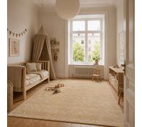 Pergamon Happy Kids Nuage Jaune Crème - Tapis Enfant Doux avec Motif Nuages pour Chambre d’Enfant & Bébé et Facile d’Entretien