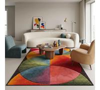 Pergamon Maui Multi Tapis de salon moderne avec motif géométrique, doux et facile d'entretien
