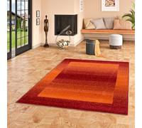 Pergamon Samba - Tapis de Designer Moderne - Terre Cuite - Bordure - 5 Tailles