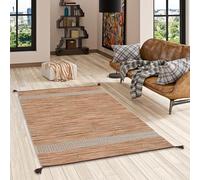 Pergamon Tapis Court Naturel Tapis Kilim Toskana, Tapis de Salon, Tapis de Passage, Tapis d'entrée, Tapis de Cuisine