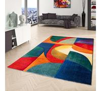 Pergamon Tapis Design Maui Moderne Vert pétrole - Tapis Moderne avec découpe en Contour et Motif Tendance - Parfait pour Le Salon, la Salle à Manger