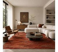 Pergamon Tapis Design Samba Terracotta Dégradé | Velours | Moderne & Entretien Facile