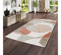 Pergamon Tapis Designer Maui Beige Vert Moderne - Tapis Moderne avec découpe en Contour et Motif Tendance - Parfait pour Le Salon, la Salle à Manger