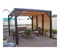 Pergola À Vantelles Mobiles - 3,40 X 3,60 M - Hauteur 2,17 M - Veneto Habrita Multicolore