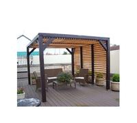 Pergola 12.20m² bois naturel vt3436