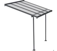 Pergola à adosser en aluminium gris et polycarbonate Sierra 2.2 x 2.3 m
