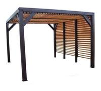 Pergola À Vantelles Mobiles - 3,39 X 3,12 M - Hauteur 2,17 M - Veneto Habrita Multicolore