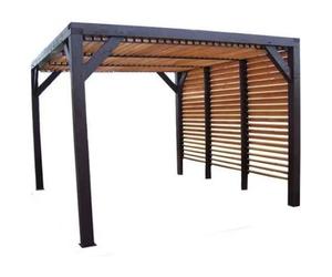 Pergola À Vantelles Mobiles - 3,39 X 3,12 M - Hauteur 2,17 M - Veneto Habrita Multicolore