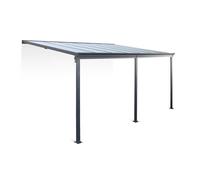 Pergola adossée aluminium 3x4m avec gouttière AVENIO