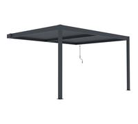 Pergola Bioclimatique Aluminium Gris Anthracite 390 X 300 X 218 Cm Gris