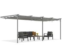 Pergola adossée anthracite Santana 3x6m Garden Point