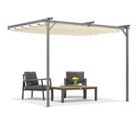 Pergola adossée crème Santana 4x4 m Garden Point