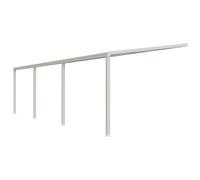 Pergola adossée en aluminium avec toit coulissant - 27 m² - blanc - IZEDA