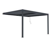 Pergola Bioclimatique Aluminium Gris Anthracite 390 X 300 X 218 Cm Gris