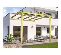 Pergola Adossée En Bois Lloret 4,2x4,2 M Maderland Multicolore