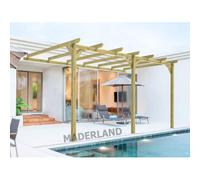 Pergola Adossée En Bois Massif Orléans 510 X 300 Cm - Maderland Multicolore