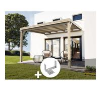 Pergola Adossée En Bois Reims 300 X 300 Cm + 2 Supports - Maderland Multicolore