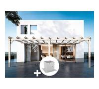Pergola Adossée En Lamellé-Collée Avignon 500 X 400 Cm + 2 Supports Poteaux - Mardeland Multicolore