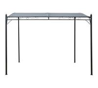 Pergola Adossée Inclinée En Métal - 3 X 2.5 M - Gris Gris