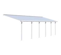 Pergola adossée Olympia 25,5 m² - Aluminium et polycarbonate - Blanc - PALRAM