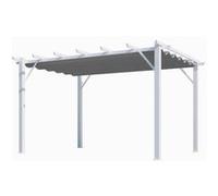 Pergola aluminium 12 m2 blanc Habrita per 4030 wg Blanc G