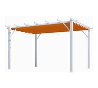 Habrita Pergola autoportante - Blanc et rouille