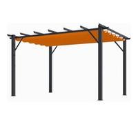 Pergola aluminium 12 m2 gris anthracite Habrita per 4030 gr Gris G